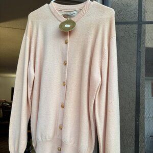 **Vintage**Johnston's of Elgin Women's V Neck 100% Cashmere Sweater Size L NWT